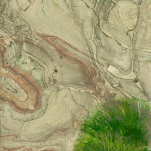 Osmanlı Çimleri – Modern Ebru Teknikli Soyut Tablo